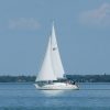 sailing, ship, lake